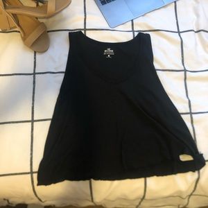 Black flowy ribbed tank top